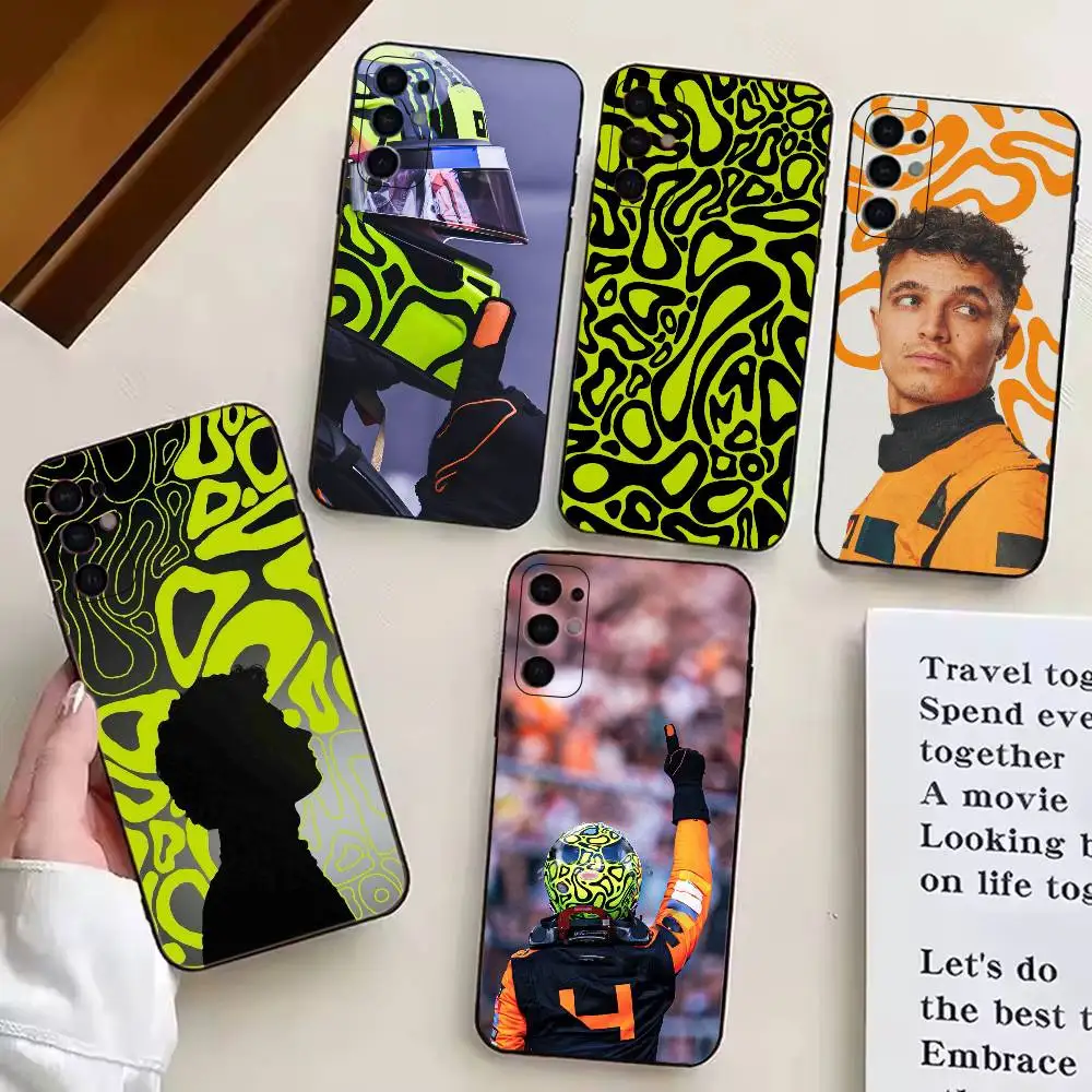 Racer Lando N-Norris Phone Case For Samsung S25,S24,S21,S22,S23,S30,Ultra,S20,Plus,Fe,Lite,Note,10,Black Cover