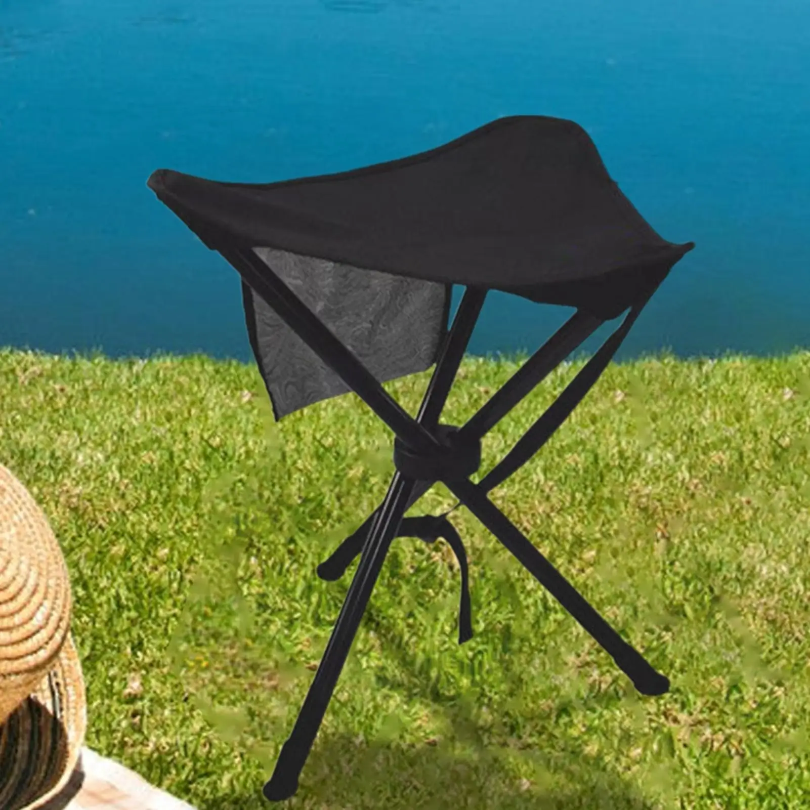 كرسي ترايبود 100 كجم أقصى وزن ترايبود نزهة كرسي المحمولة في الهواء الطلق البراز للبالغين التخييم السفر التنزه الصيد الظهر