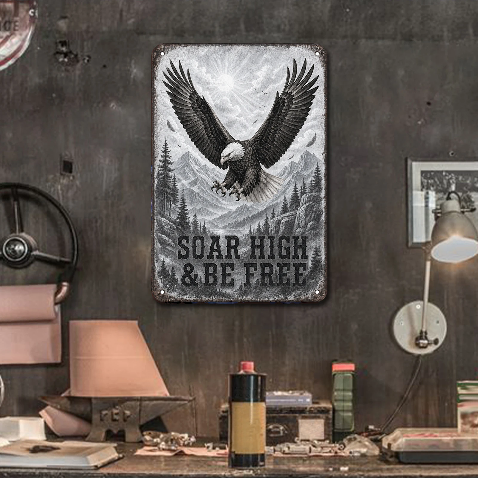 Retro Metal Tin Wall Plaque Animal Theme 20x30cm Waterproof Anti-Glare Pre-Drilled Home Bar Cafe Garden Sign - view 3