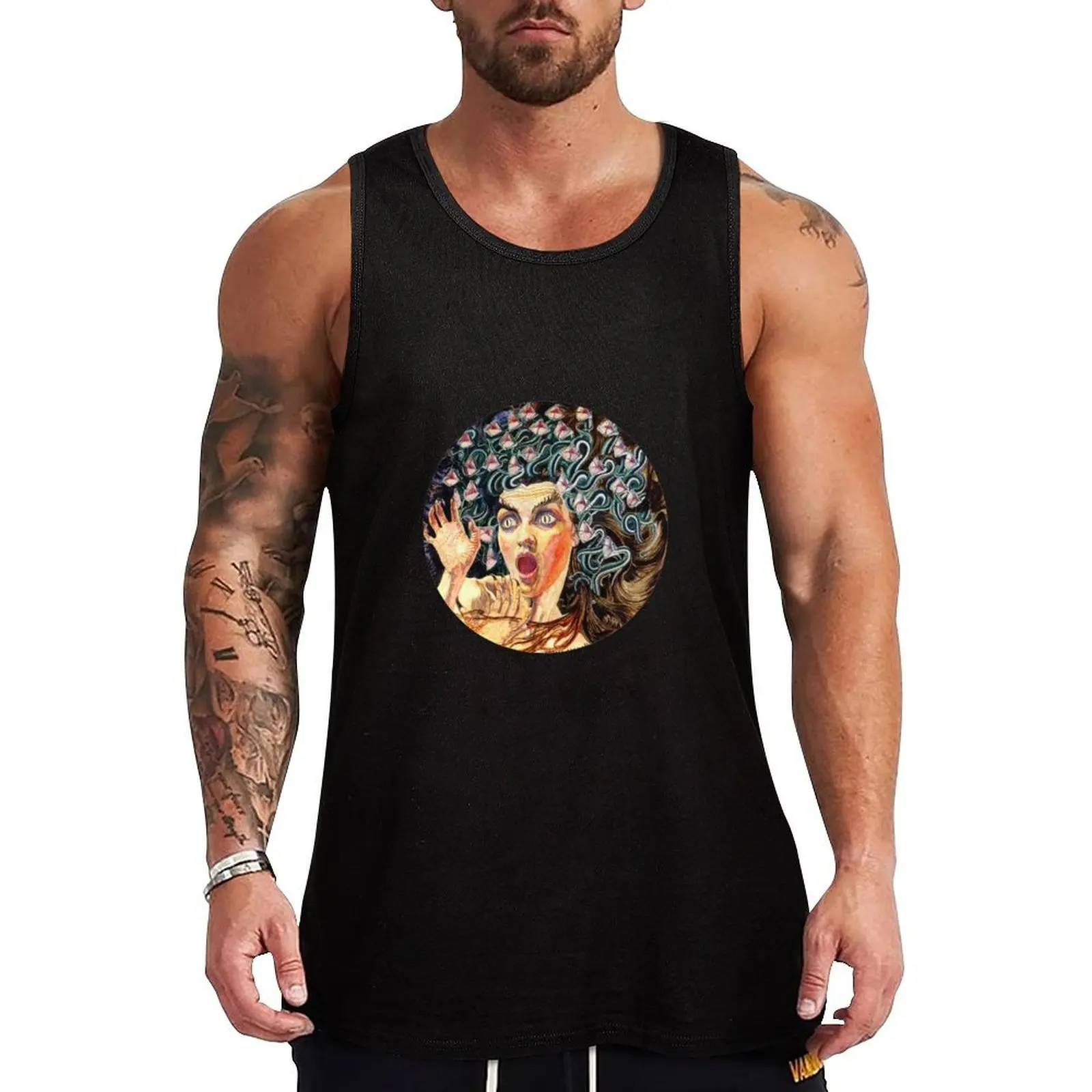 Medusa - Carlos Schwabe 1895 Tank Top Sleeveless Basic Tee Soft Regular Fit Tank Top