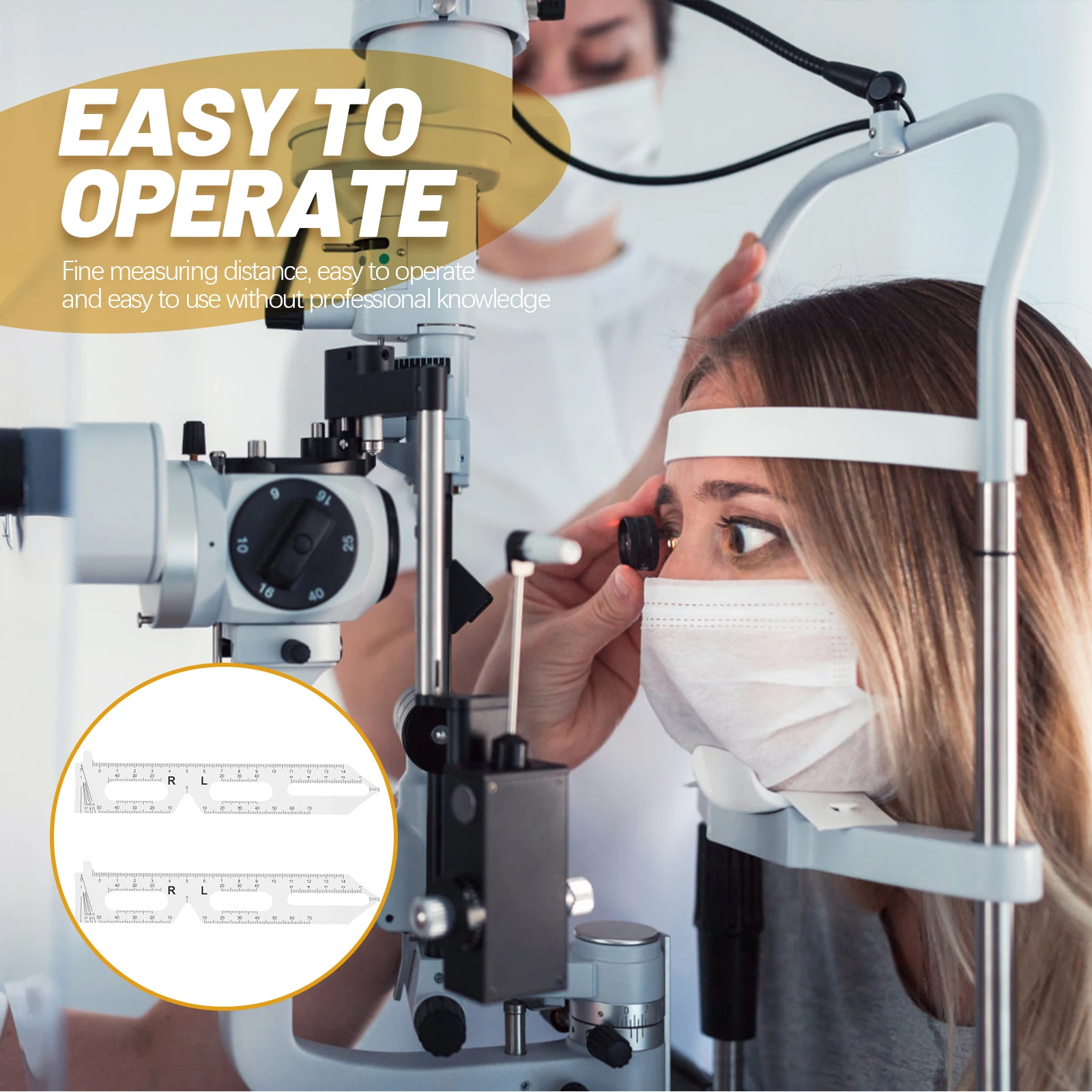 

2pcs Pupil Distance Ruler Soft Tape Measure Accurate Lightweight Portable Multifunction Pupillometer for Eyeglasses Plastic