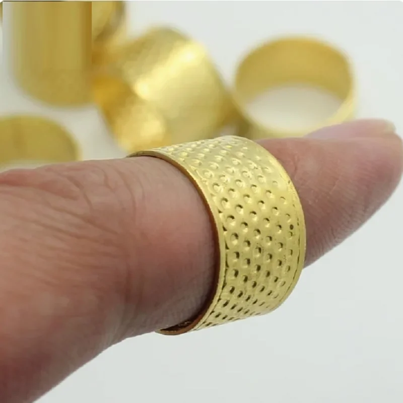 معدن إصبع النحاس حامي حلقة إبرة كشتبان اليدوى خياطة الخياطة الجلود الحرفية عدد وأدوات الملحقات