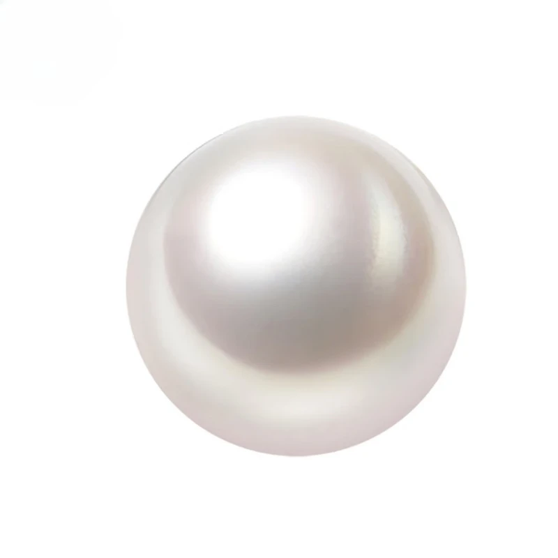 

Natural 12-14mm White Round Loose Pearl Undrilled Pendant Earring Ring Jewelry DIY