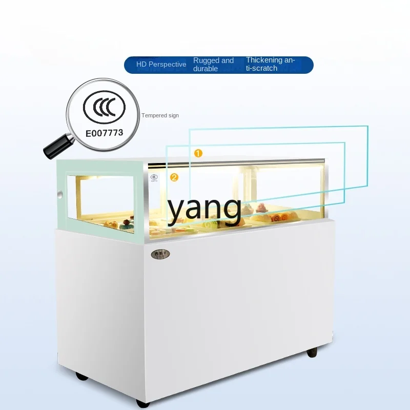 

LHH Refrigerated Cabinet Single Layer Right Angle Pastry Dessert Fruit Mousse Preservation Cabinet Commercial Use