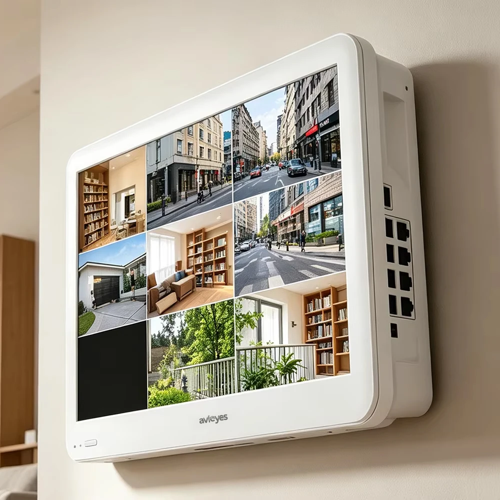 

4K 8MP 12" Monitor PoE NVR 4-8CH Onvif Network Video Recorder for Home Security CCTV System H.265 Face Detection NVR XMEye APP