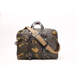 Tailor Brando Anti Spill Oil Wax Canvas Bag Camouflage Size 40*30*10cm Men's Shoulder Briefcase Slant Computer Bag Briefcase