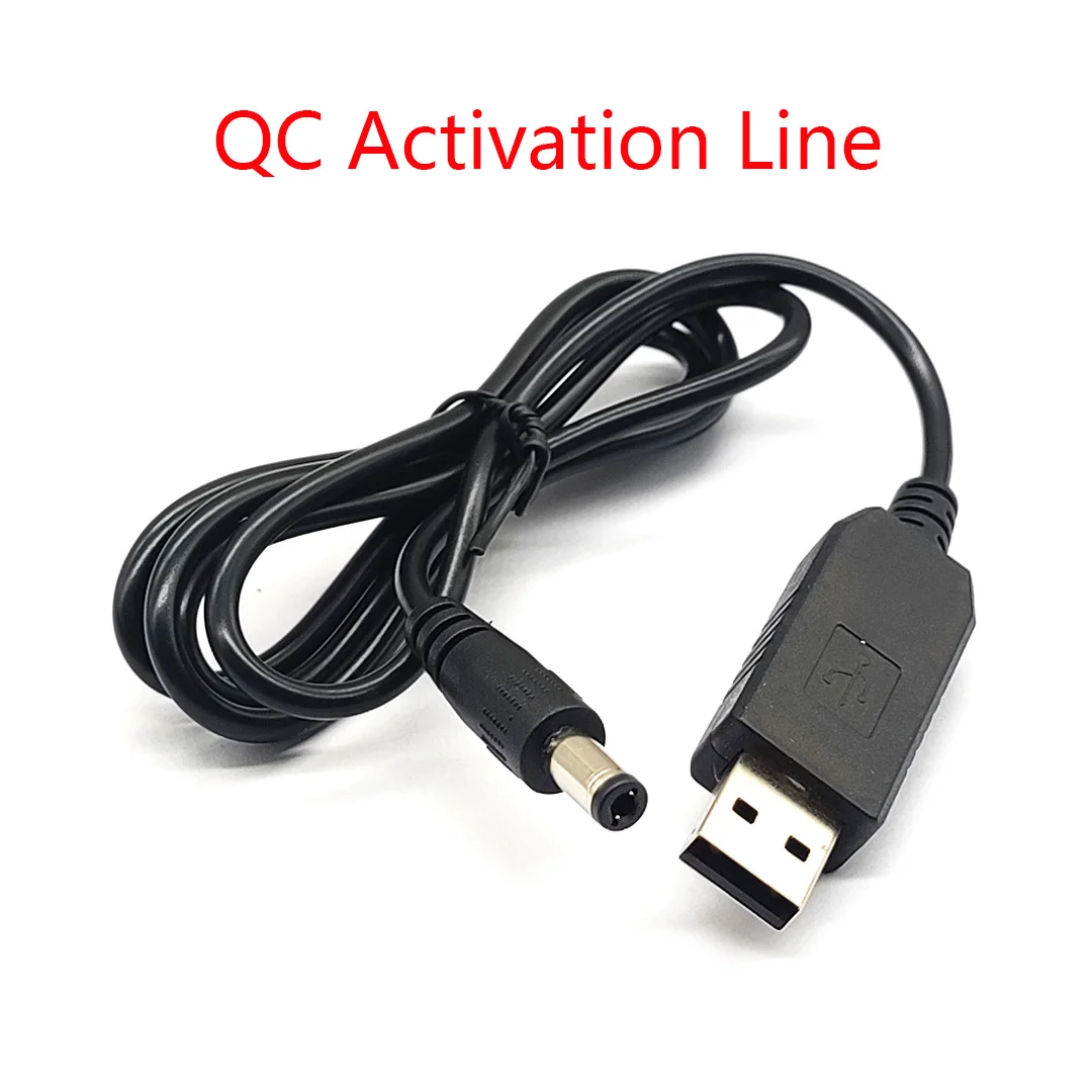 QC aktywuje linię doładowania 9V/12V grzejnik imitacja baterii linia zasilająca cyfrowa konwersja kabel do ładowarki 5.5*2.5mm