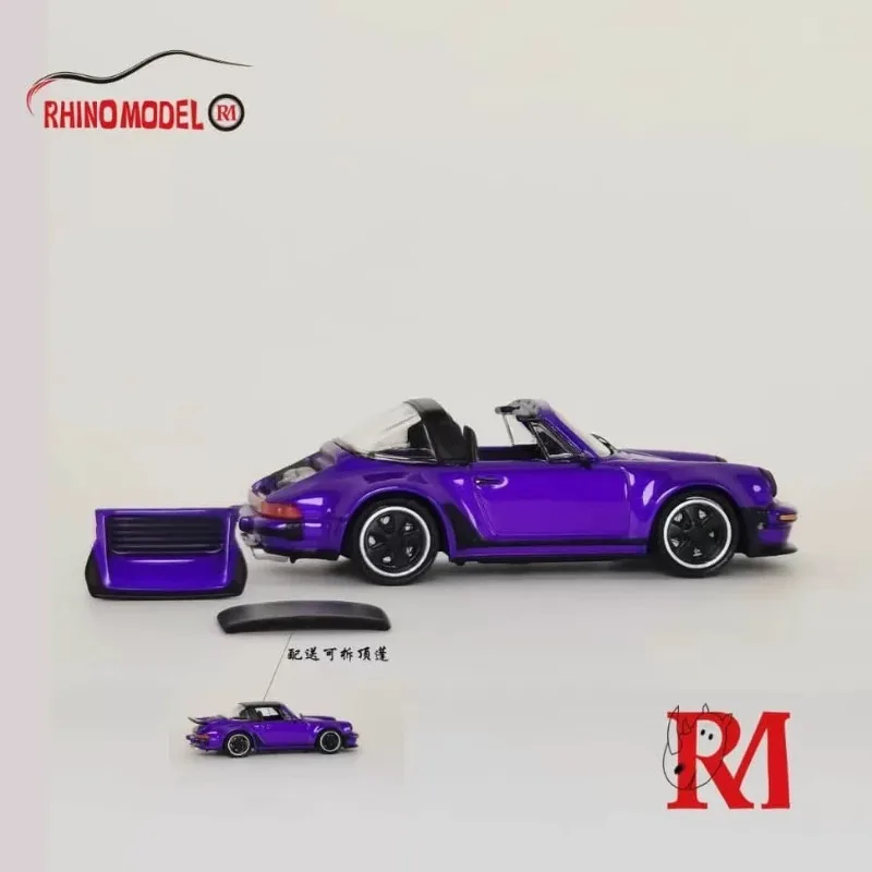 Rhino RM Porsche Singer Turbo 930 Cabriolet 1:64 Schaal Premium Diecast Alloy Simulatie Automodel Collectible Perfect Cadeau