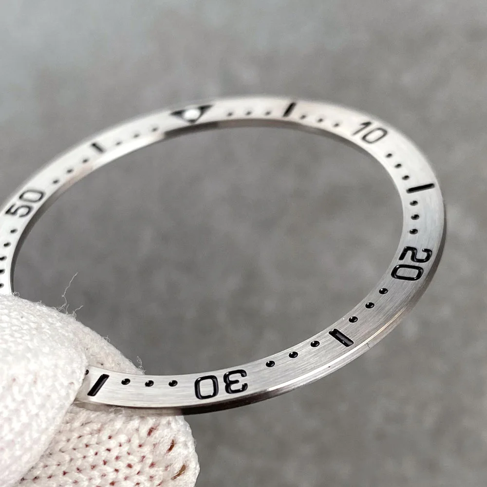 Плоское серебристое стальное кольцо-вставка 38 мм * 31,5 мм для SKX007 3,8, запчасти для механических часов для дайвера