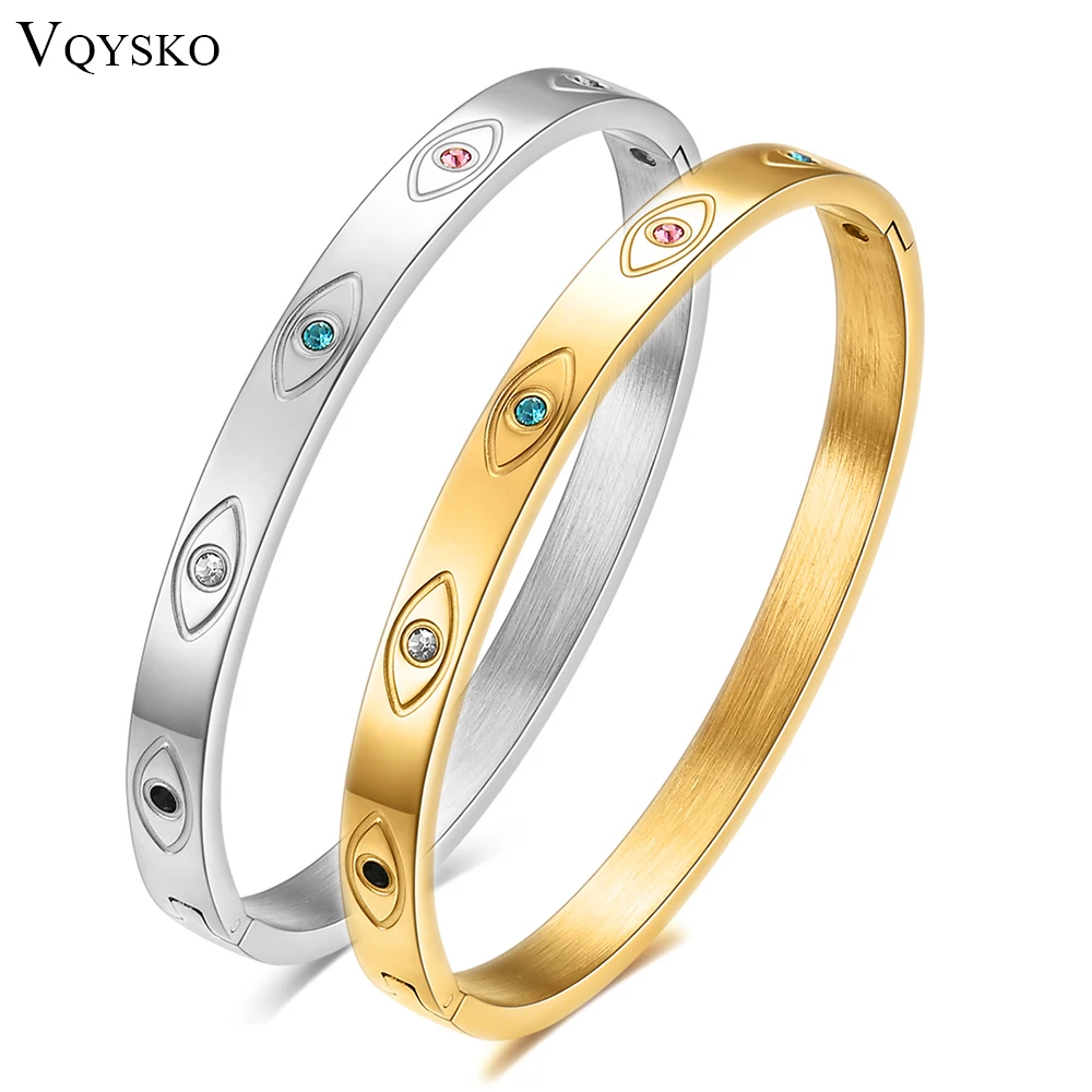 VQYSKO Colorful Zircon Demon Eye Bracelet Eye Bracelet Women's Jewelry Valentine's Day Gift For Her