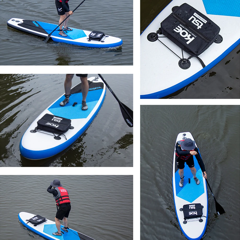 الوقوف مجداف مجلس سطح السفينة حقيبة مقاوم للماء حقيبة شبكية التجديف مع مشبك قابل للتعديل وثابتة في الهواء الطلق تصفح الملحقات