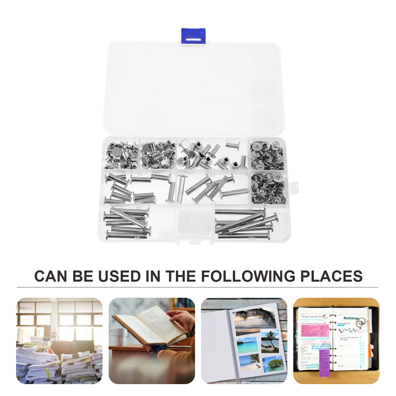 Stainless Steel Rivet Set Photo Album Screw Posts Binding Supplies Craft Scrapbook Decorative Hardware Accessories