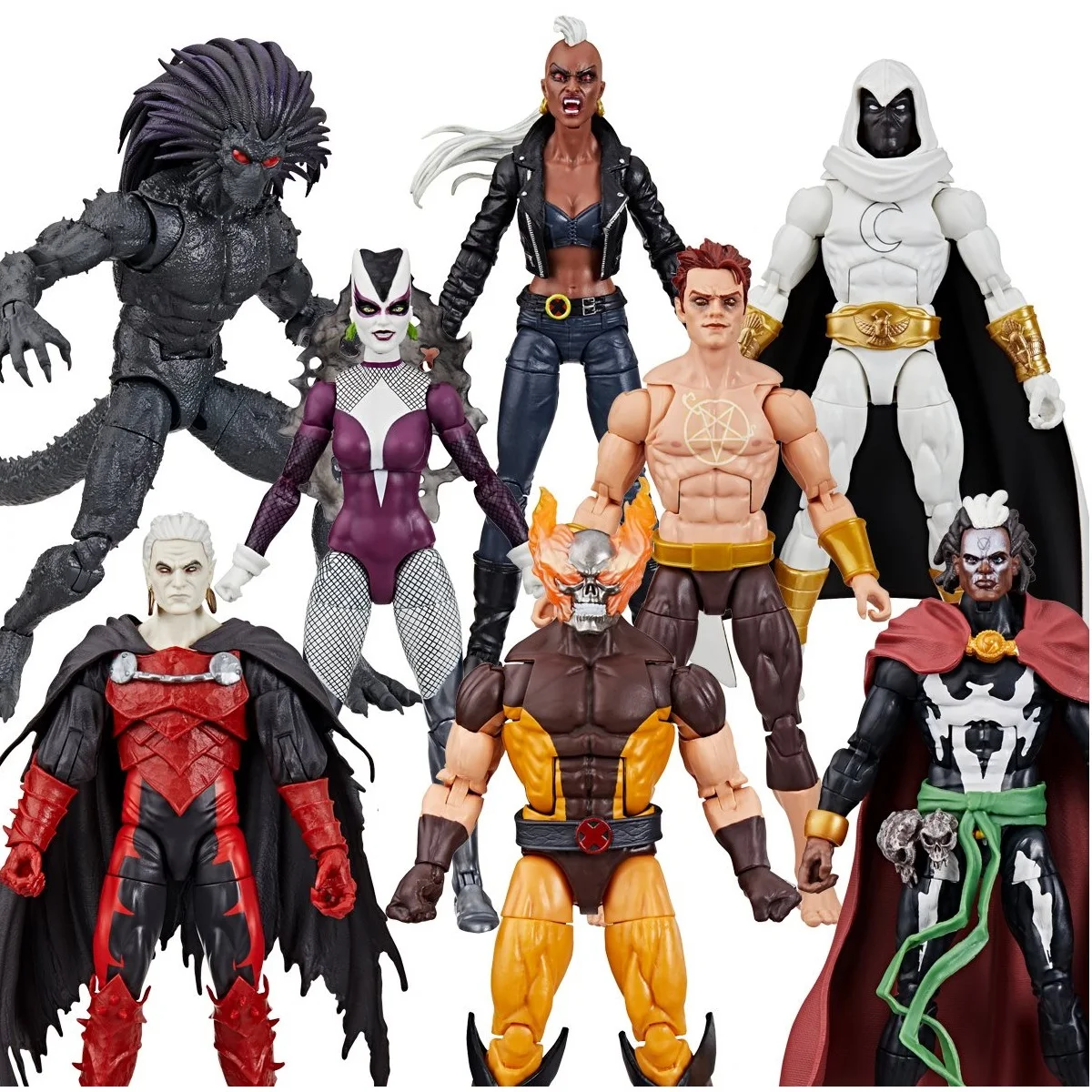 

Marvel Legends Series Moon Knight Strange Tales Brother Voodoo/ Daimon Hellstrom Etc Anime Figure Set Of 7 For Collectors