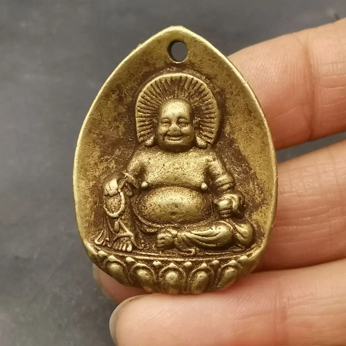 Tibetan Laughing buddha maitreya buddha amulet Statues Figurines Lucky Ornaments Home Decoration gifts