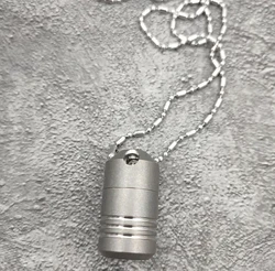 Titanium alloy Pill Box EDC Pendant Waterproof Warehouse Titanium Bead Dry Storage Box