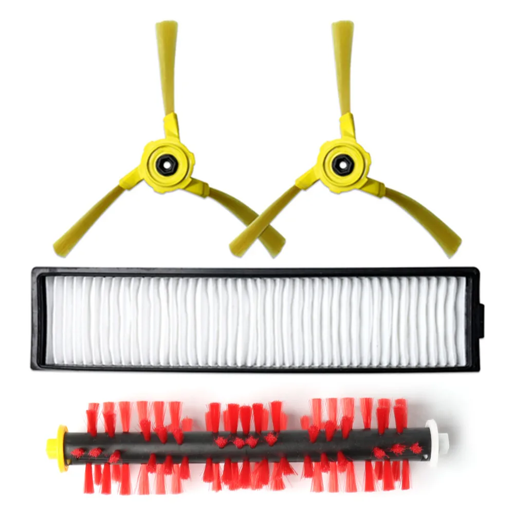 1 Set Robot Vacuum Cleaner HEPA Filter Side Brushes Center Brush for LG Hom Bot VR6270LVM Robot Cleaner Parts