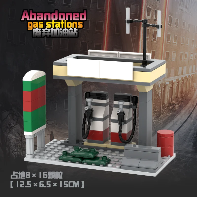 WW2 Military Model Building Abandoned command base Outpost Scenarios Parts Building Blocks Bricks Toys Gifts