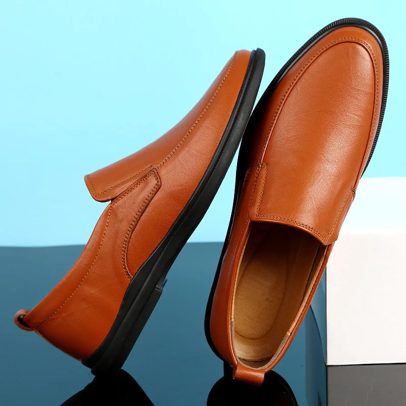 Genuine Leather Men Shoes Luxury Brand Casual Slip on Formal Loafers Men Moccasins Italian Male Driving Shoes zapatos hombre