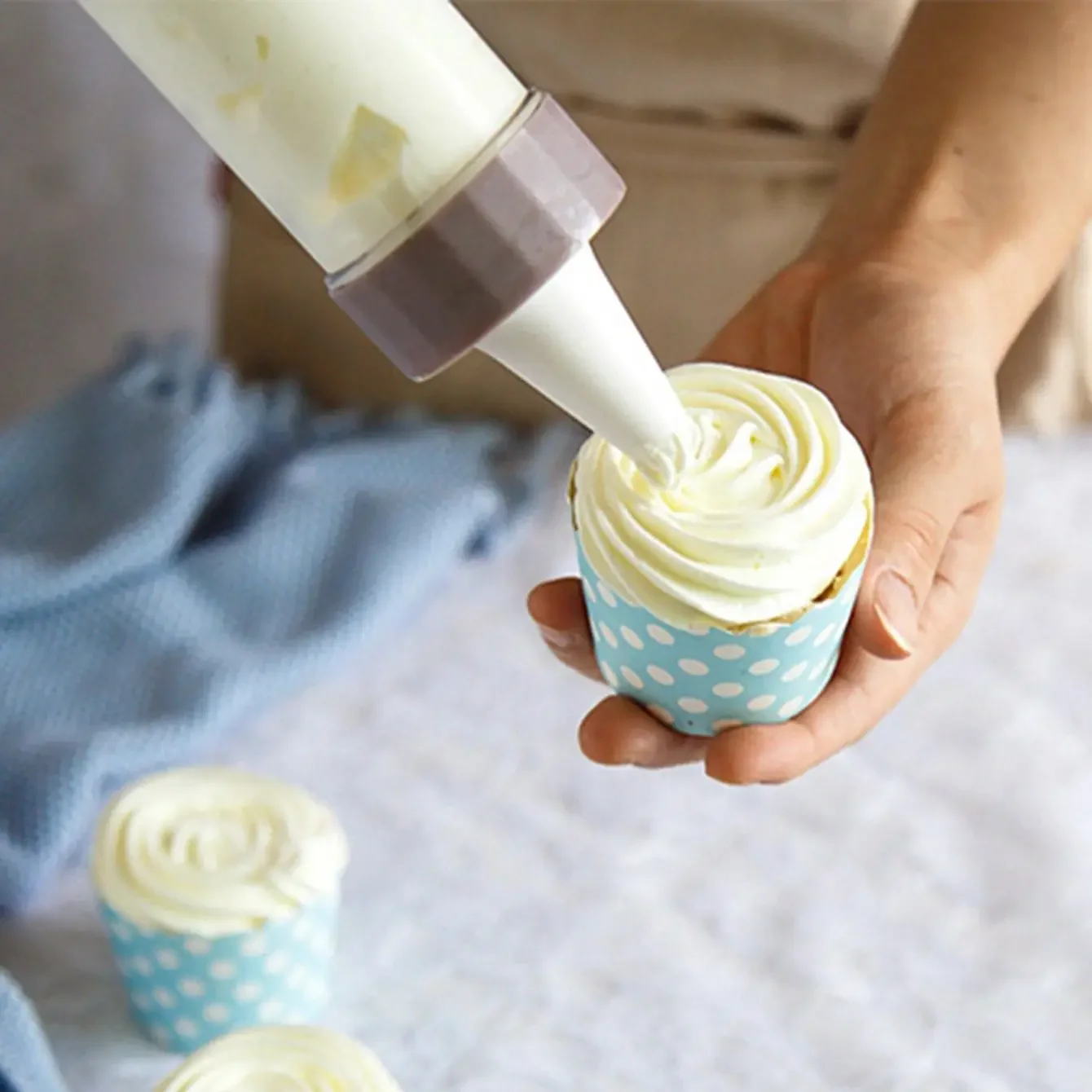 1pc-Cake Cream Decorating Gun Set Cookie Biscuit Pastry Syringe Stainless Steel Nozzle Squeezer Extruder  Baking Tools