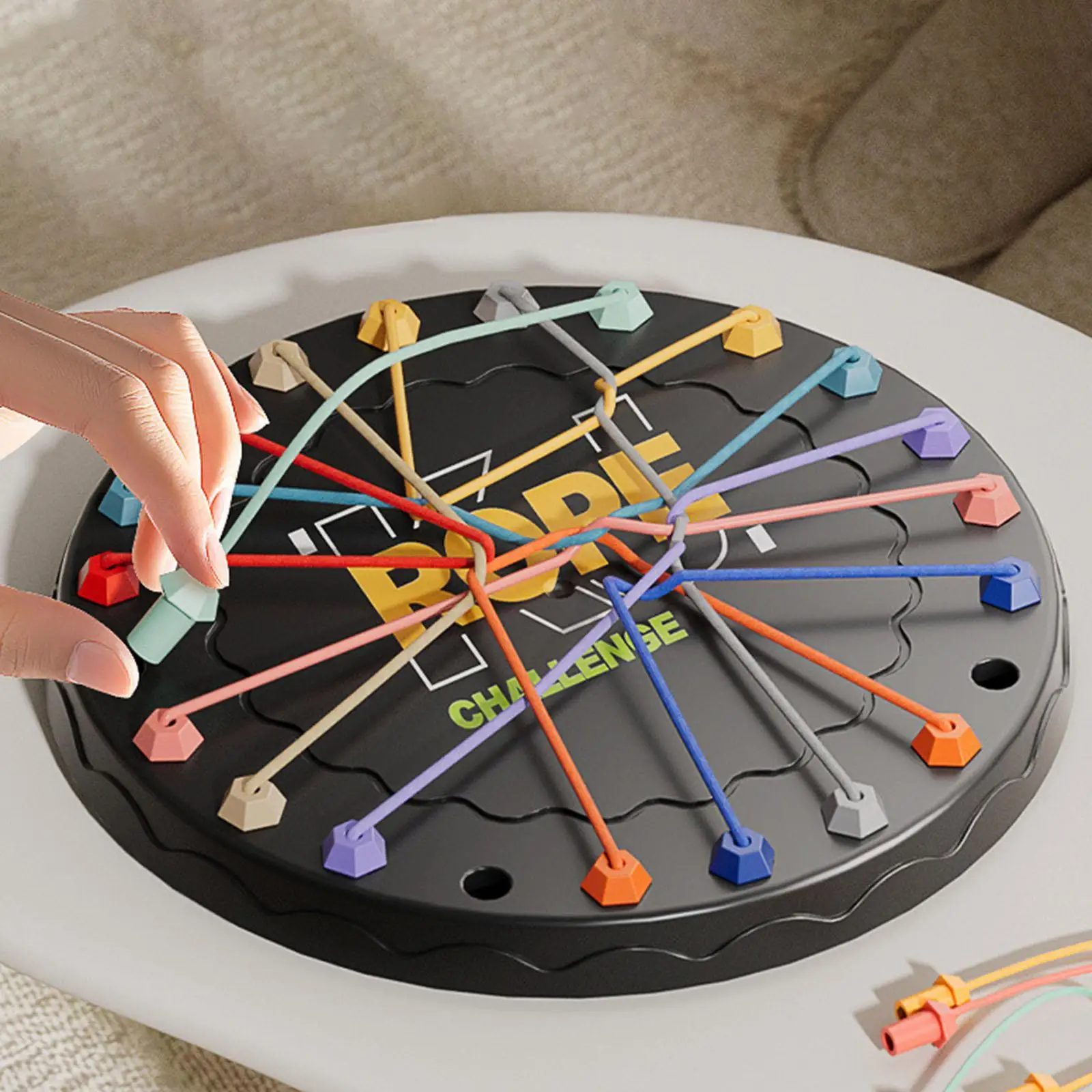 

Rope Untangling Toy Family Game Sensory Social Mind Toy Portable Logical Thinking Challenge Rope Puzzle Toy for Kids Boys Girls