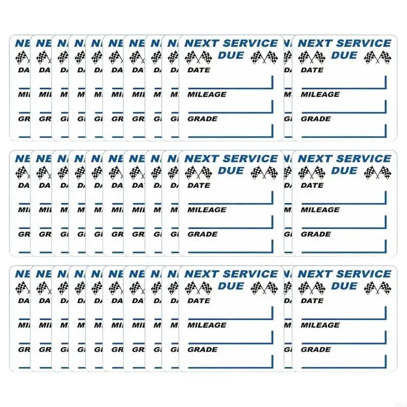 10Pcs Static Cling Auto Service Stickers Oil Change Date Mileage Record Labels For Oil Change Tracking And Maintenance R6FB