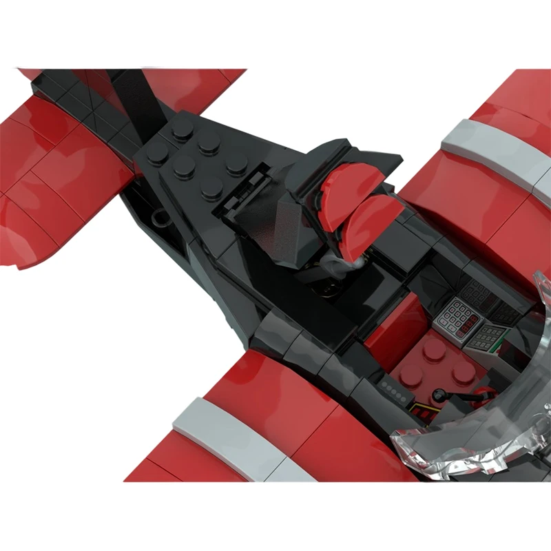 MOC-227910 漫画ノスタルジアクラシック電話救助飛行機ビルディングブロックモデルレンガセットクリエイティブギフト粒子 329 個