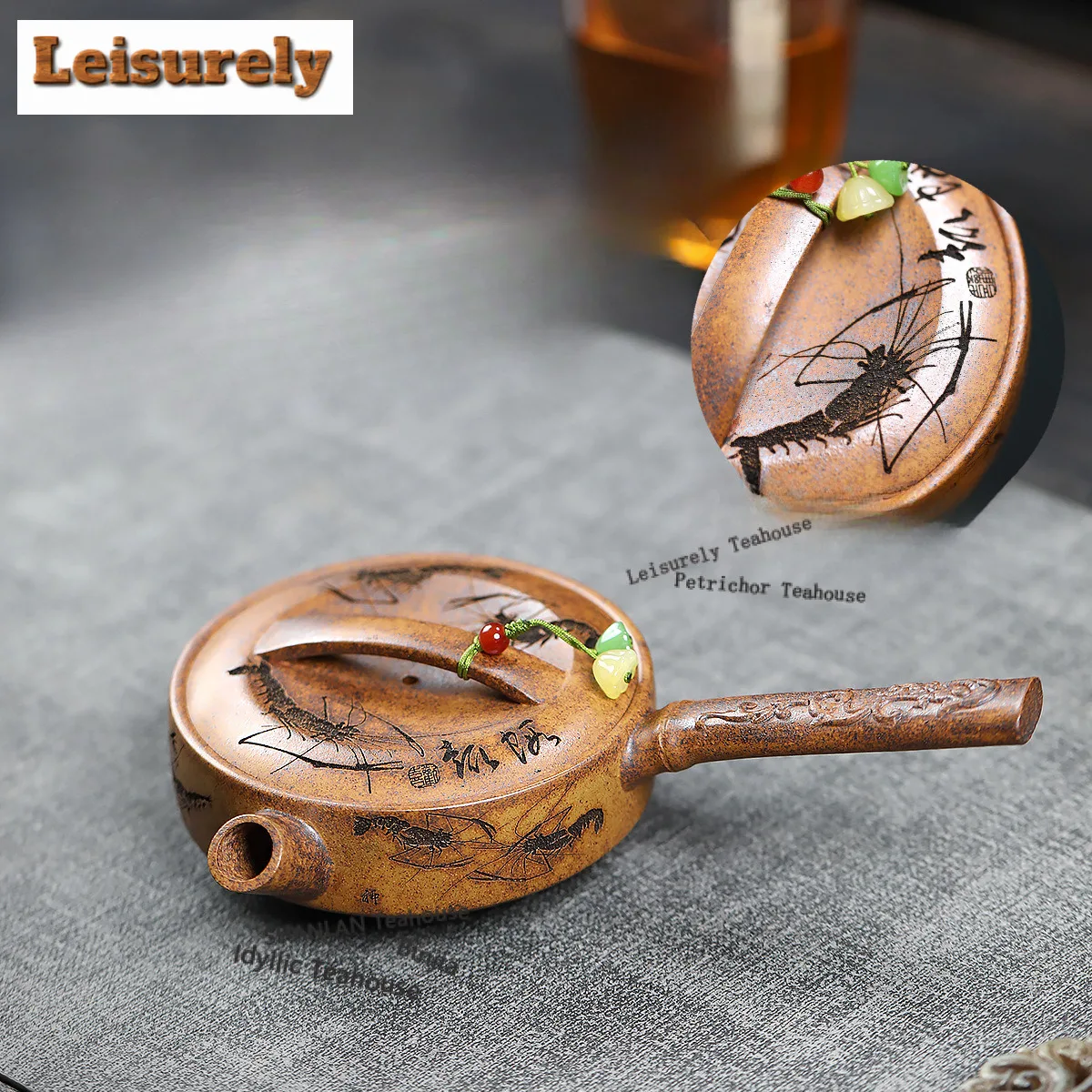 

180 мл Исин фиолетовые глиняные чайники ручной работы с боковой ручкой горшок из необработанной руды фарфоровый чайник для заваривания грязи и чая Zisha чайный сервиз подарок