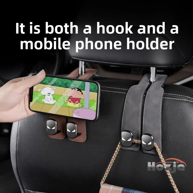 

2 in 1 Car Hook For Car Rear Seat Back Hooks Headrest Hanger Clip Monster Double Hooks Holder Storage Interior Accessories 2025