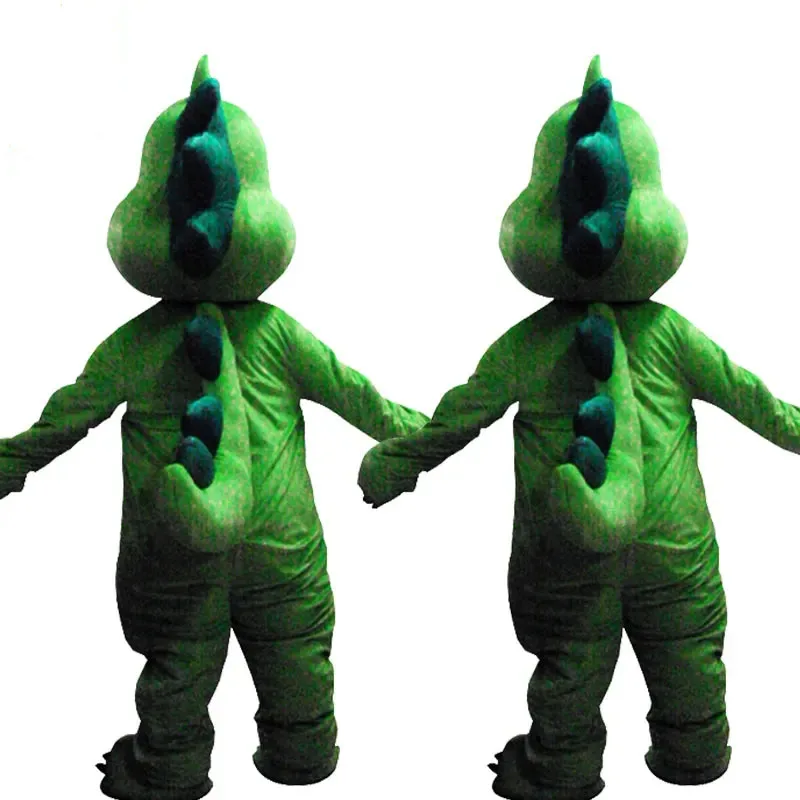 Costume della mascotte Cosplay per adulti del partito di carnevale di Halloween del dinosauro del drago verde personalizzato