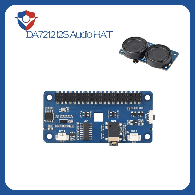 DA7212 Audio Expansion Board For Raspberry Pi I2S Stereo Audio Processing DSP EQ HAT With Speaker Terminals