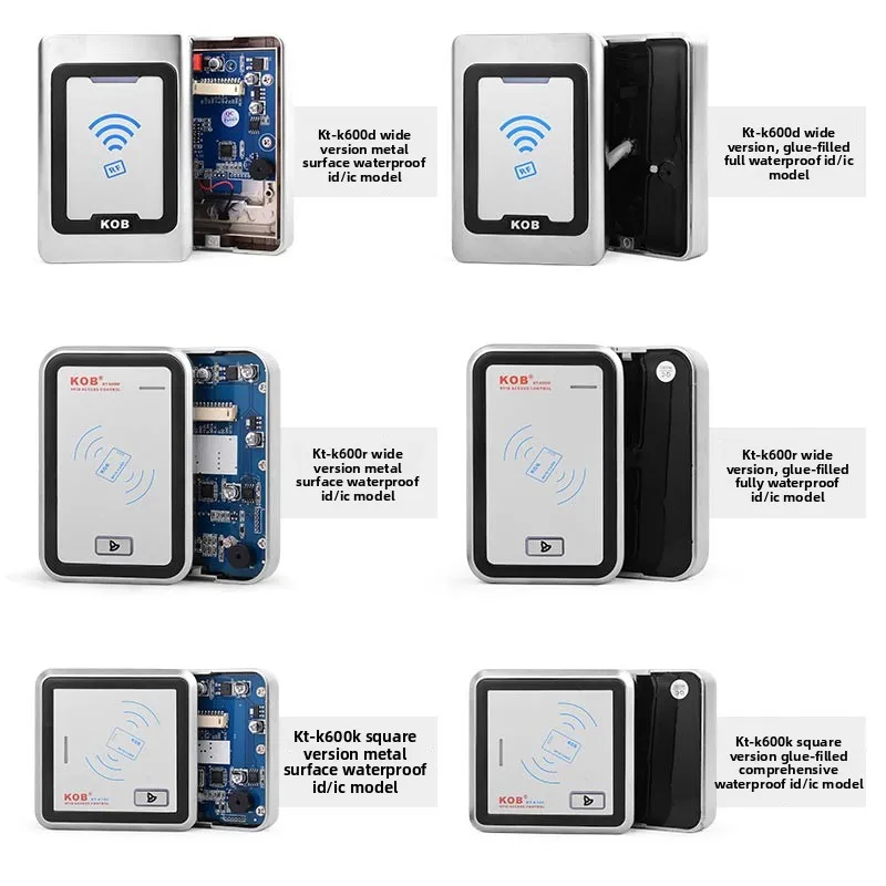 KOB في الهواء الطلق بطاقة الهوية/IC الضرب المعدني مقاوم للماء نظام التحكم في الوصول المضيف في الهواء الطلق WG26 رأس قارئ التحكم في الوصول