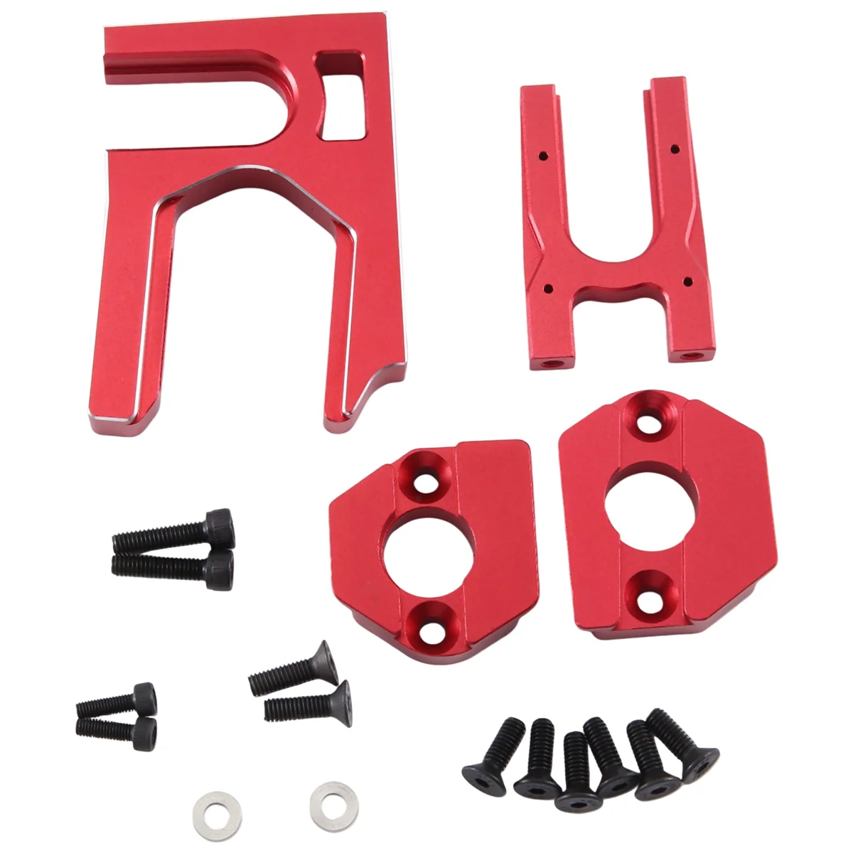 For ARRMA 1/7 MOJAVE INFRACTION 1/8 Kraton Outcast TYPHON EXB 6S Metal Center Diff Mount + Motor Mount Red