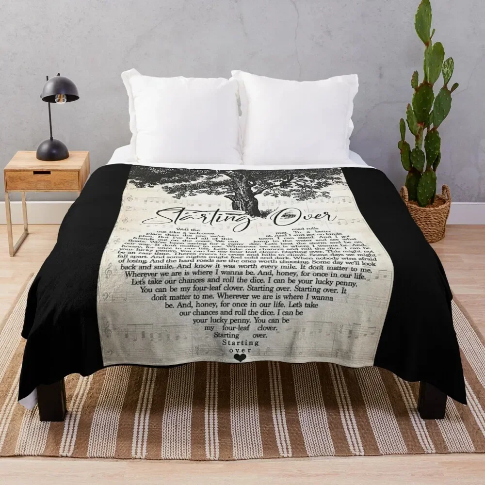 

Chris Stapleton – Starting Over Lyrics Throw Blanket Fade Resistant Durable Throw Blanket