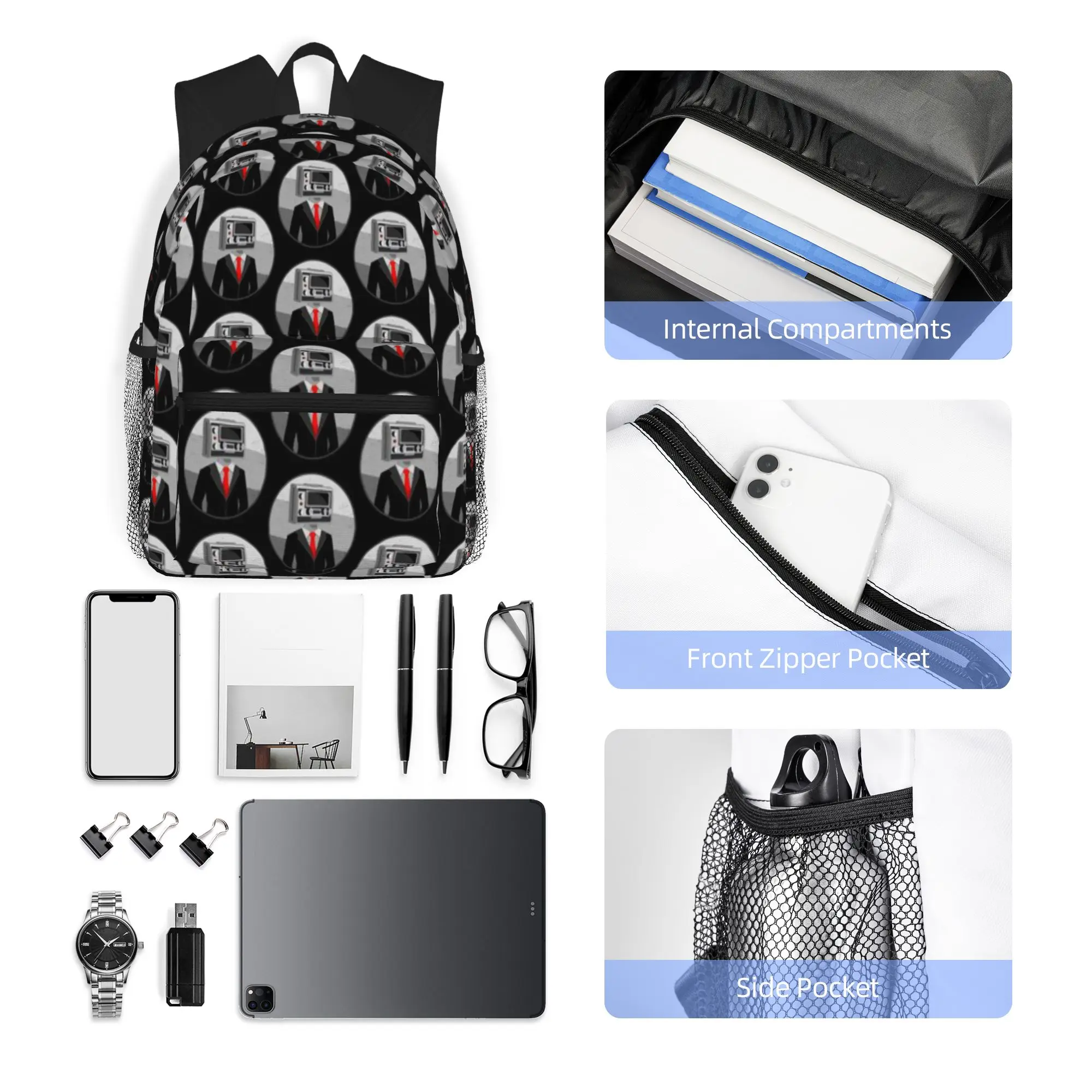 RADIO   HEAD  Casual Backpack for Students and Adults Student view 6