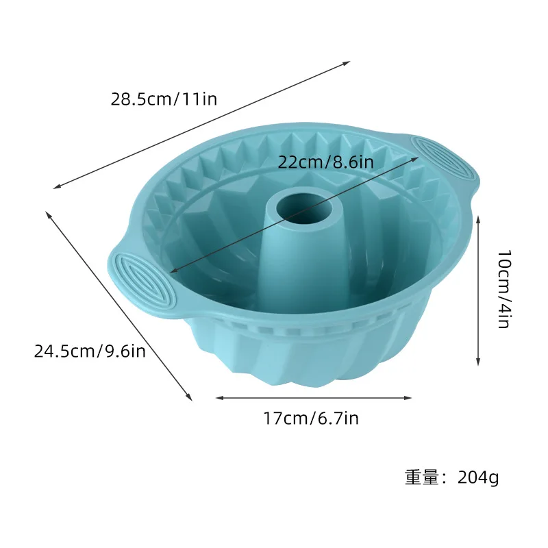 Silicone 9inch Round Cake Mold Non-stick DIY Pastry Baking Pan Tools for Cake Jello Gelatin Bread Bakeware Cake Decorating Tool