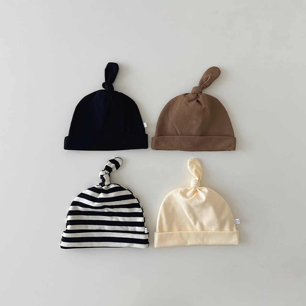 

0-10Month Newborn Fetal Hat Pure Cotton Baby Beanies Boy Girl Kids Spring Autumn Warm Pullover Cap Head Protection Infant Bonnet