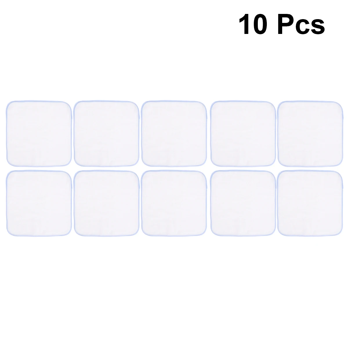 

10pcs Baby Feeding Towel Saliva Handkerchief Double Layer Blue Gauze Square Nursing Burp Cloth Soft Friendly