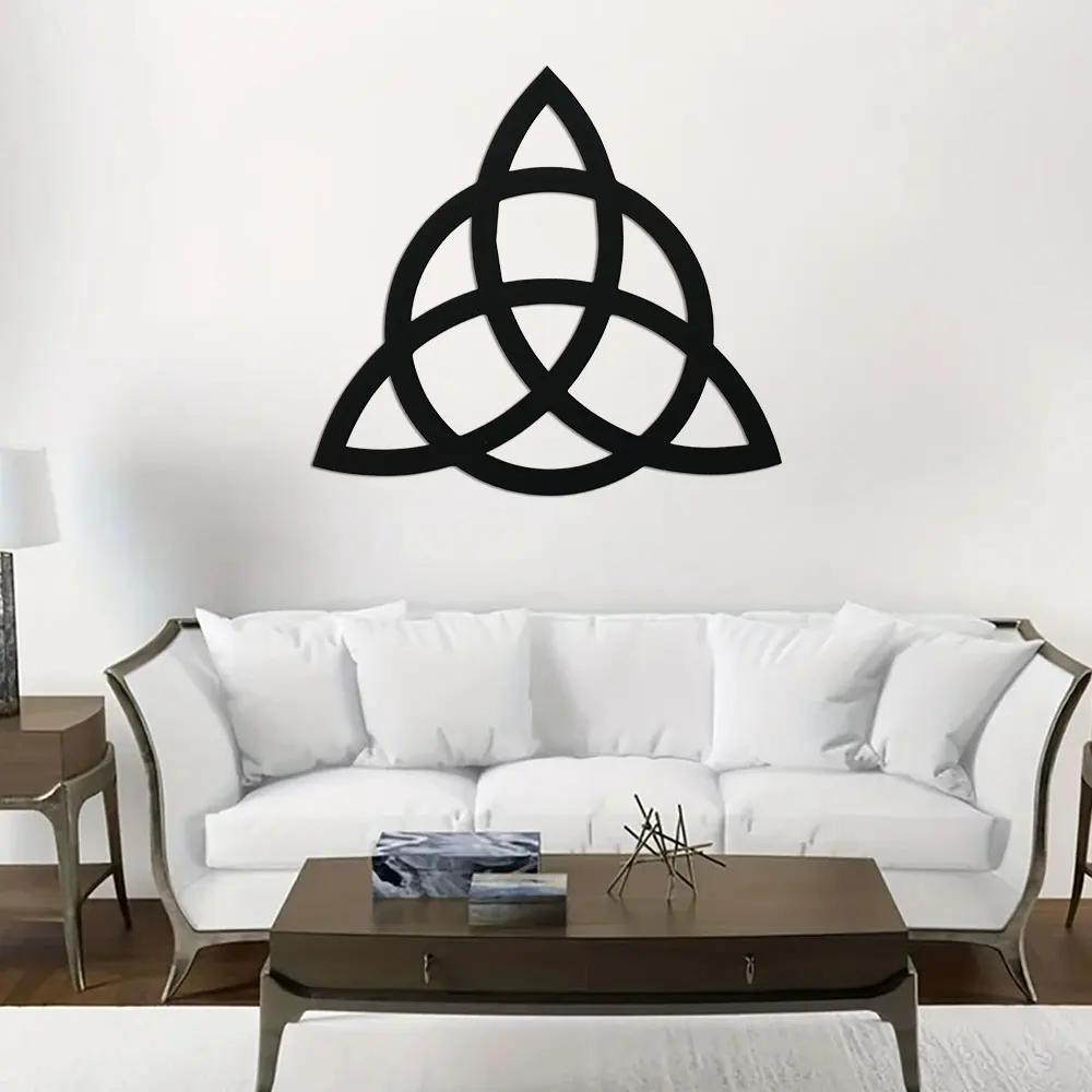 2D Celtic  Metal Wall Decor Irish Trinity Knot Wall Art Celtic Symbol Wall Plaque Knot Art Home Decorations for Bathroom Office