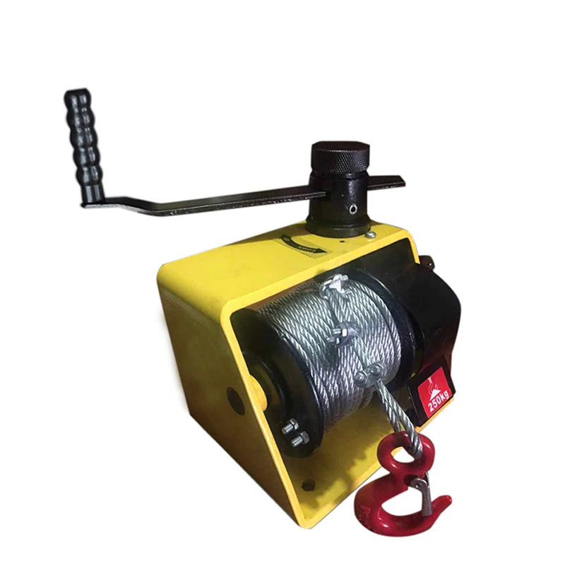 250kg 500kg 1000kg Hand winch two-way self-locking small portable winch automatic braking manual winch tractor