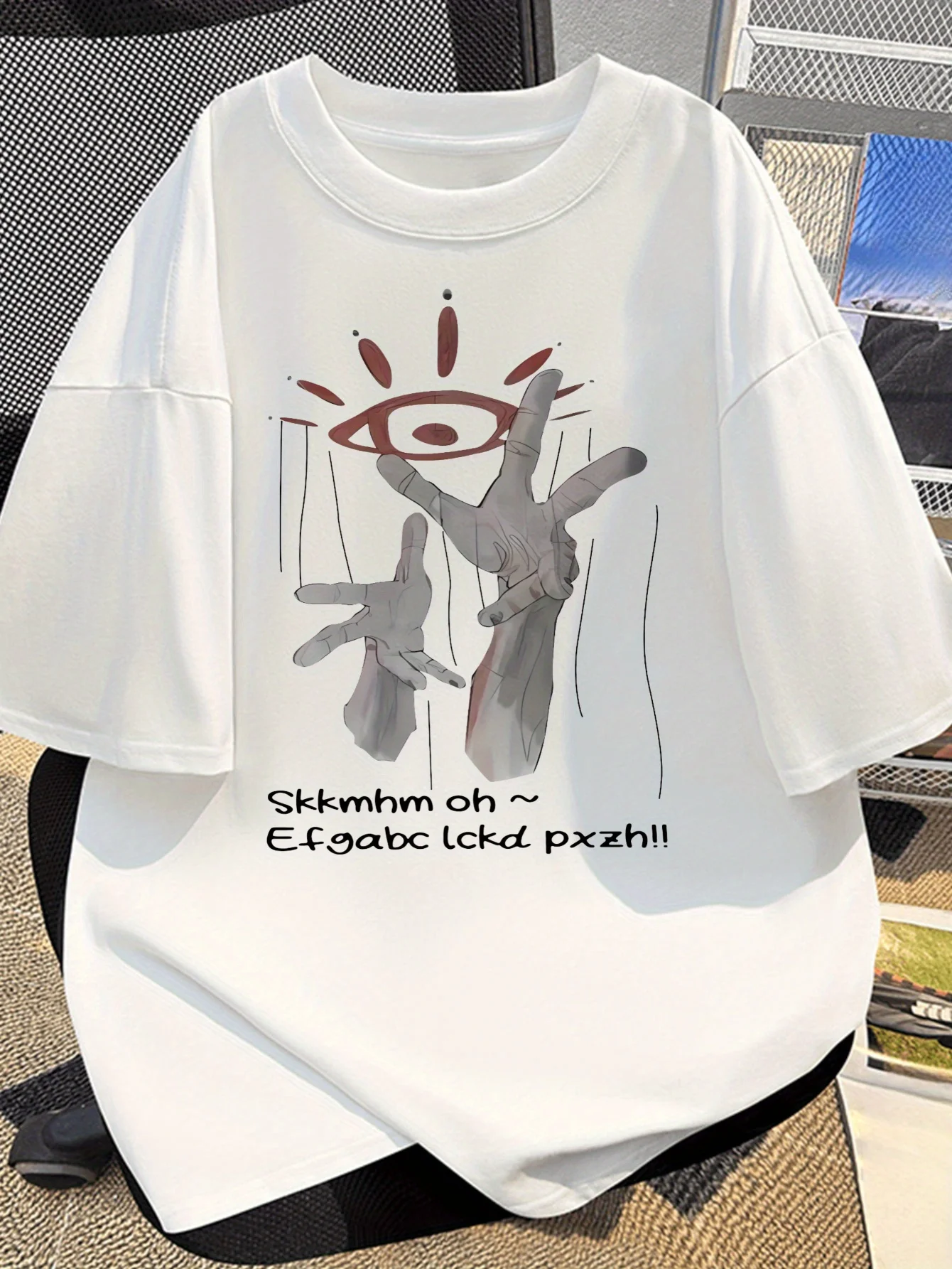 

Abstract Hand Eye Graphic Printing Summer Autumn Winter Cotton Casual Comfortable Men and Women T-shirt Short Sleeve Outdoor