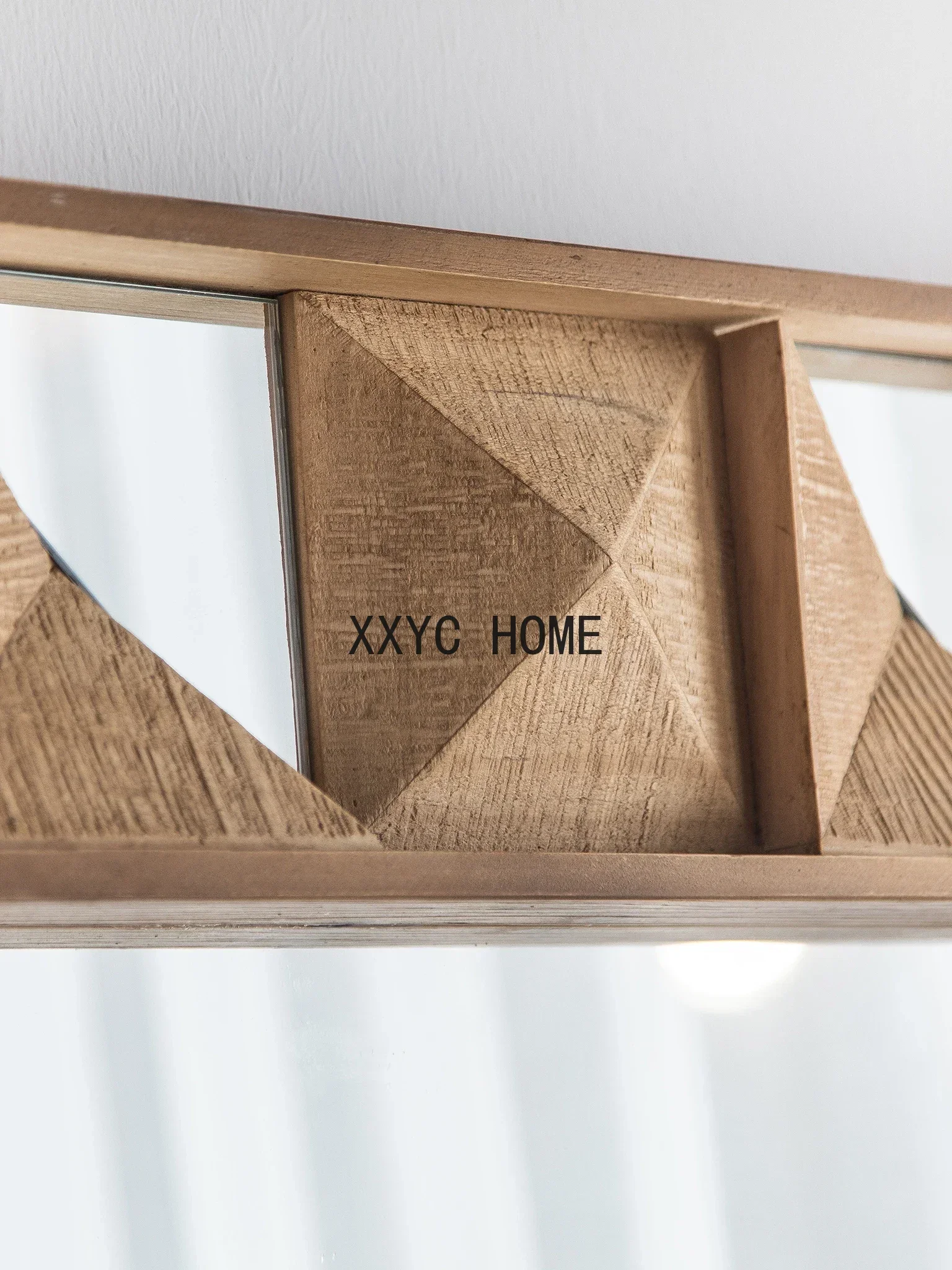 مرآة كاملة الطول بخياطة الماس، مرآة أرضية من الخشب الصلب، مرآة مناسبة لمتجر الملابس المنزلية