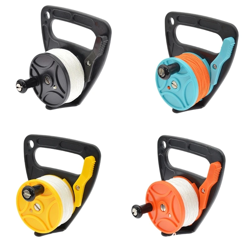 Scubas Diving Reel with Thumb Stoppers and 150ft High Visibility Line Easy to Use