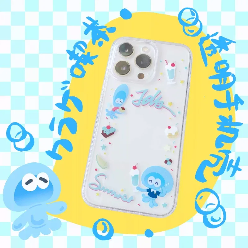 

В наличии Splatoon3 Jet Warriorta, прозрачный чехол для iPhone с полной рамкой, чехол для iPhone, аниме, игровые периферийные фигурки