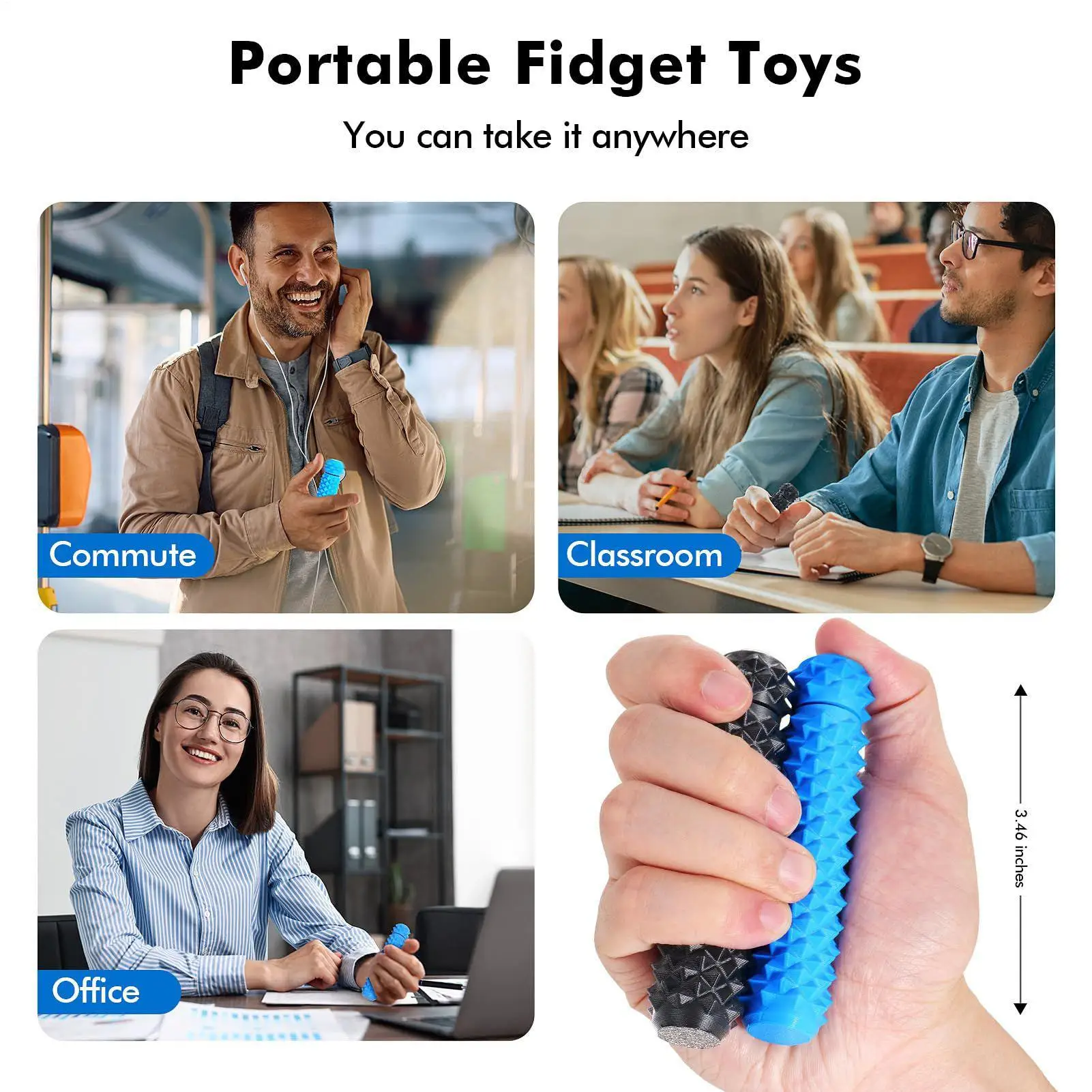 

Spiky Fidget, 2 шт., предметы для взрослых, вращающийся антистрессовый инструмент для сенсорной стимуляции для управления гневами, рабочее место