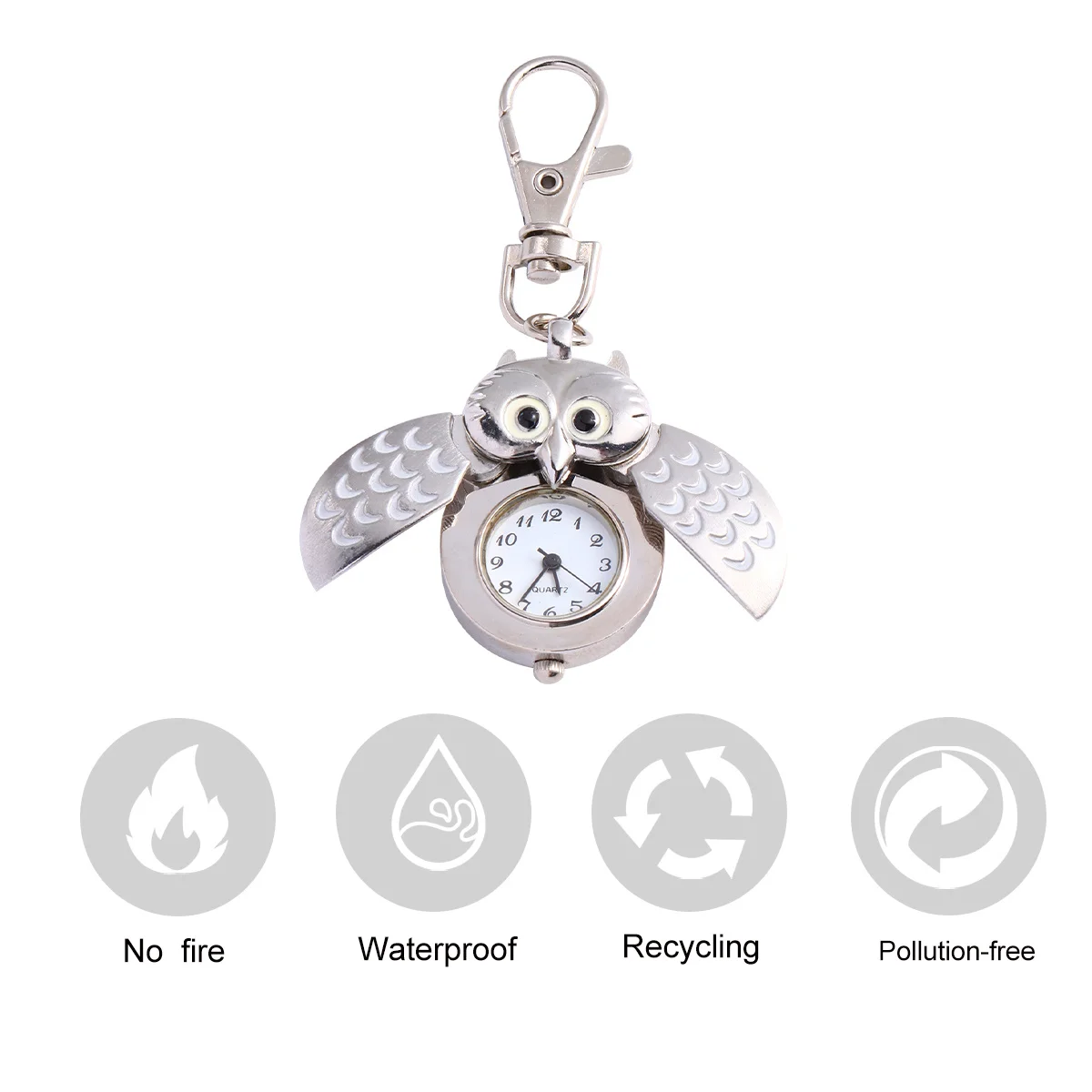 1Pcs Cute Owl Pocket Watch Retro Lightweight Durable Creative Design Cartoon Timepiece Decoration Gift Owl Pocket Watch
