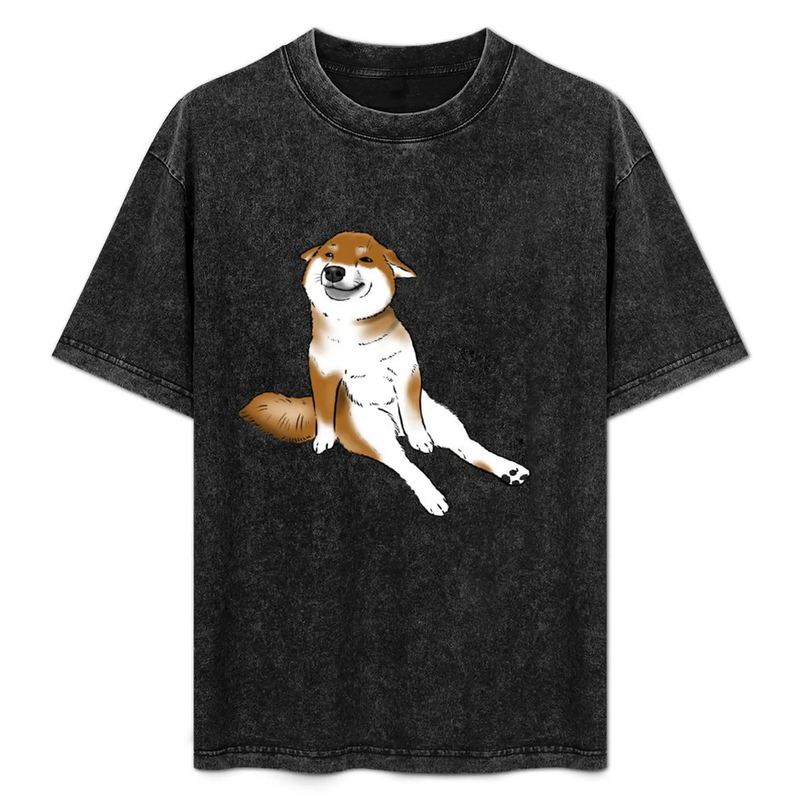 

Funny Sitting Shiba Inu T-Shirt Holiday Party T-Shirt for Men