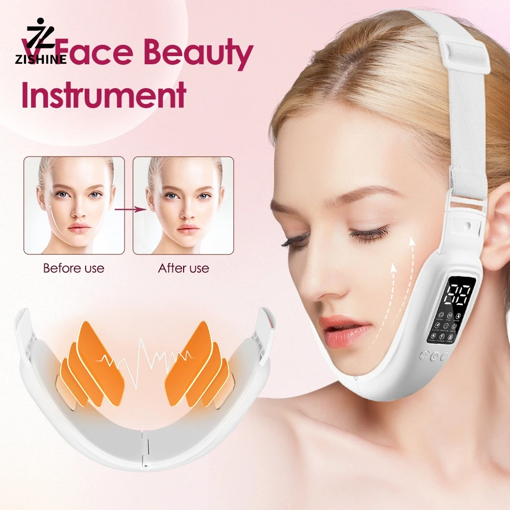 جهاز تنحيف الوجه الكهربائي الصغير من HotsellingEMS، مدلك Vface لرفع وشد الوجه، أداة تجميل لتنحيف الوجه وشدها