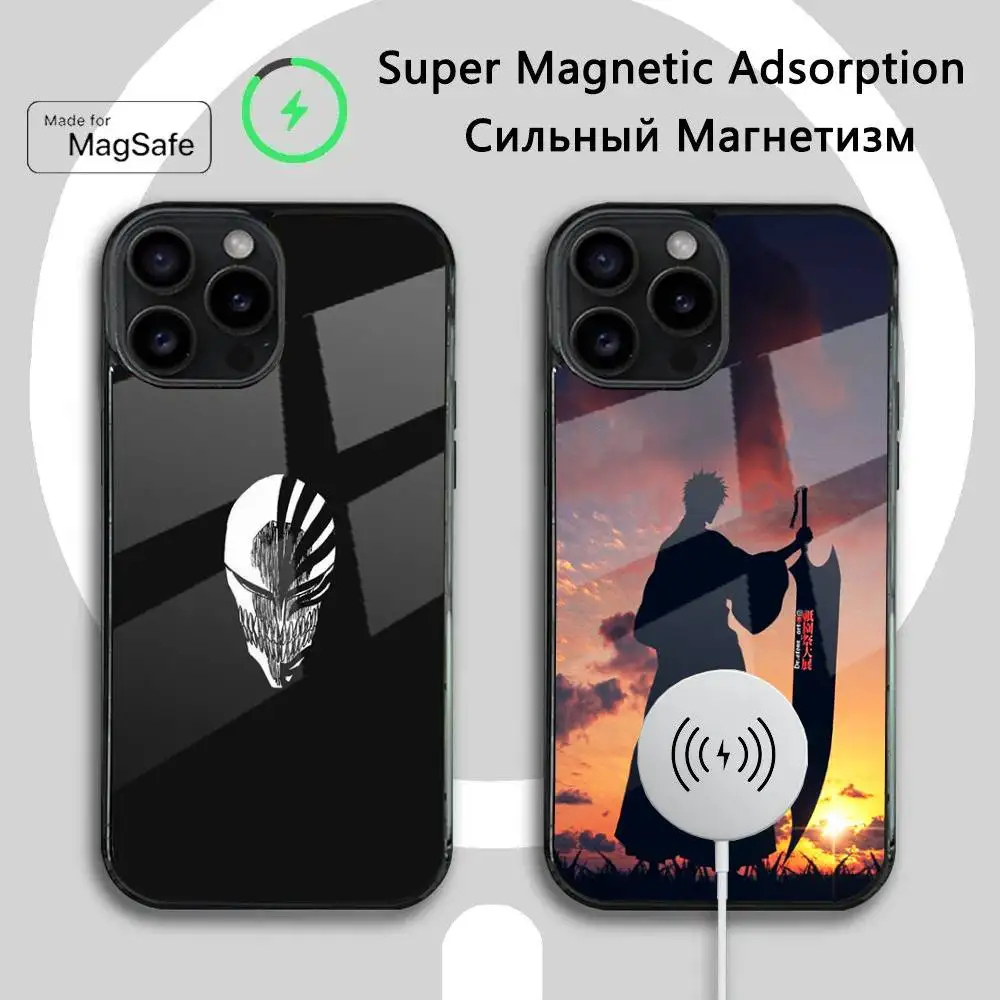 

Anime B-Bleach-S Phone Case For iPhone 16 15 14 13 12 11 Plus,Pro,Max Mini Magsafe Magnetic Wireless Charging