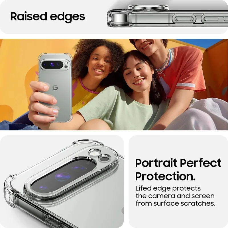 حافظة شفافة لهاتف جوجل بيكسل 9 10 برو XL غطاء خلفي رفيع ناعم من مادة البولي يوريثان الحراري لهاتف Pixel10 Pixel 9A 8 8A 7A 6 Pro Pixel 9 Pro