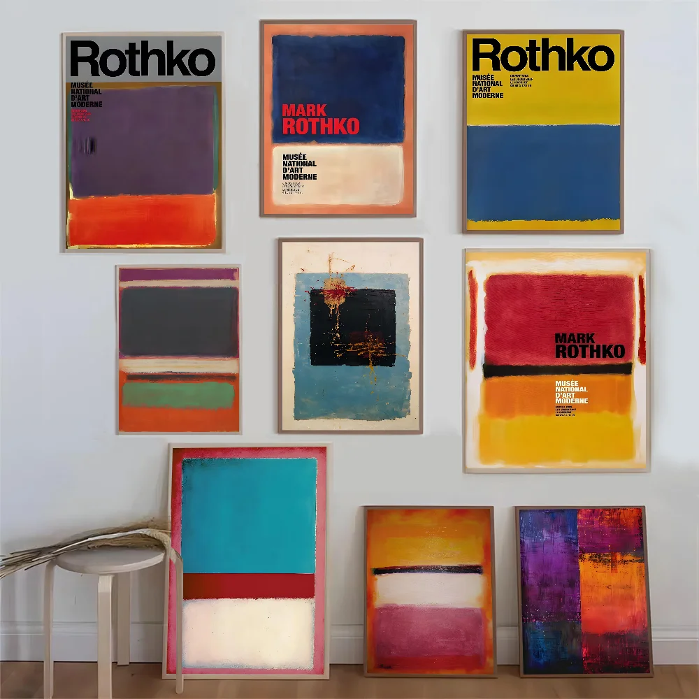 

Scandinavian Modern Mark Rothko Abstract Colorful Classic Movie Posters Vintage Room Bar Cafe Decor Nordic Home Decor